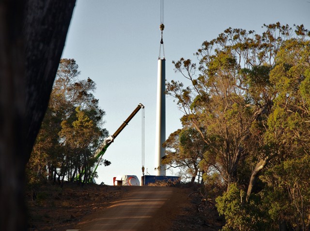 Delivering reinforcing steel for two turbine foundations.
