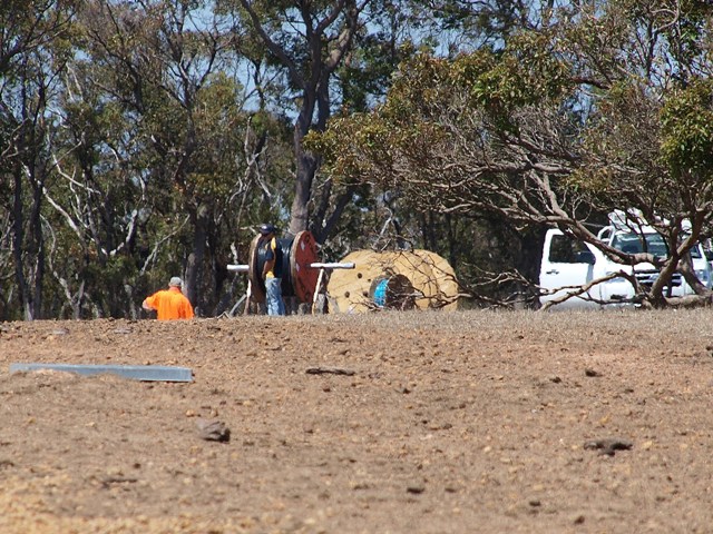 Delivering reinforcing steel for two turbine foundations.