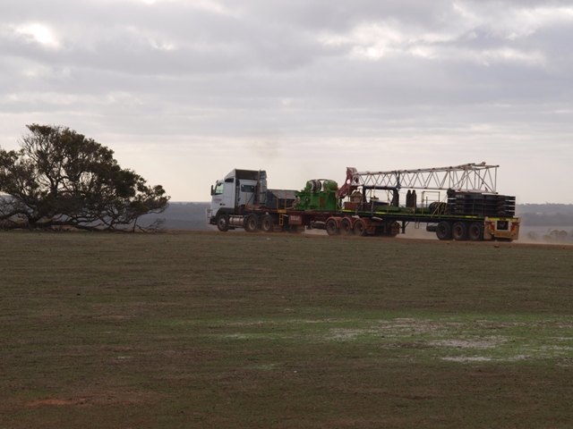 Delivering reinforcing steel for two turbine foundations.